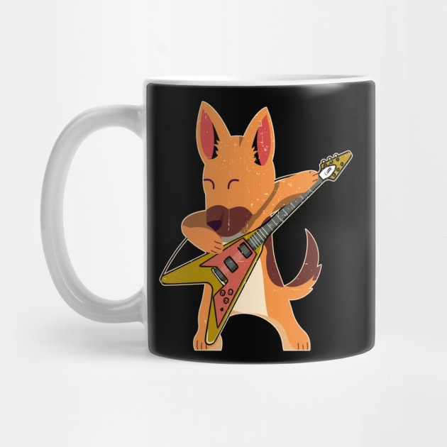 Dog Playing Guitar Rock Rocker Dog Lover by alcoshirts